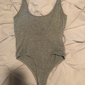 Grey cotton bodysuit